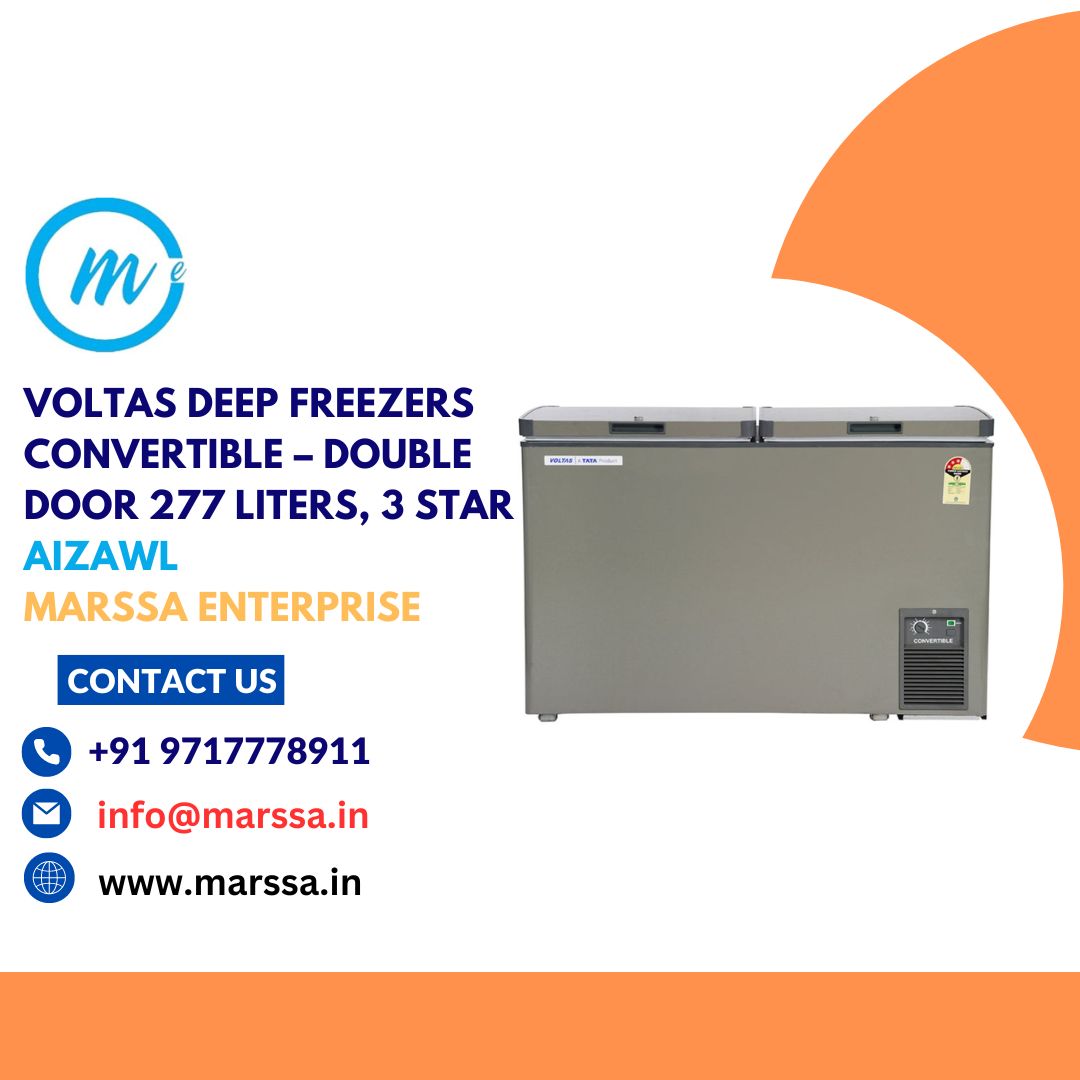 Voltas Deep Freezers Convertible – Double Door 277 Liters, 3 Star Aizawl Marssa Enterprise