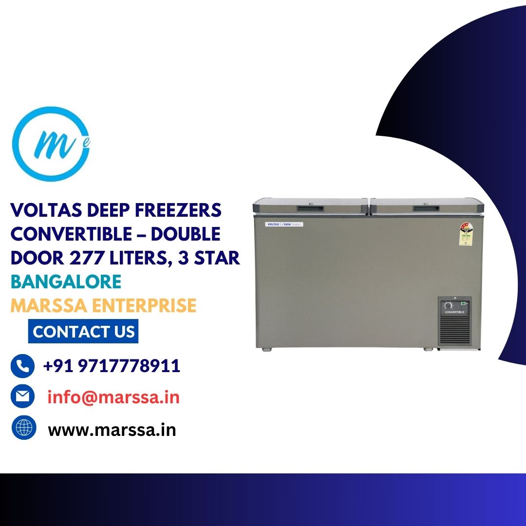Voltas Deep Freezers Convertible – Double Door 277 Liters, 3 Star Bangalore Marssa Enterprise