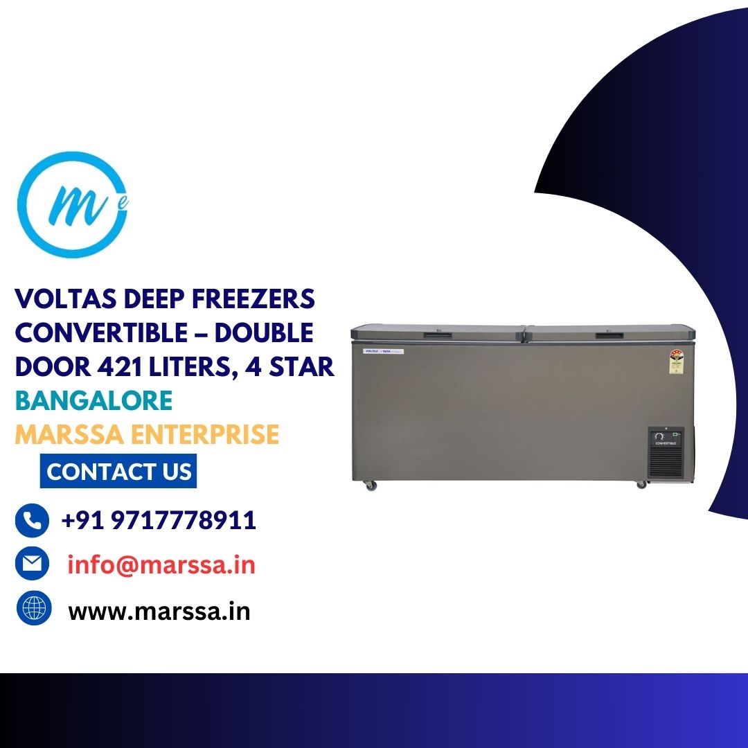Voltas Deep Freezers Convertible – Double Door 421 Liters, 4 Star Bangalore Marssa Enterprise