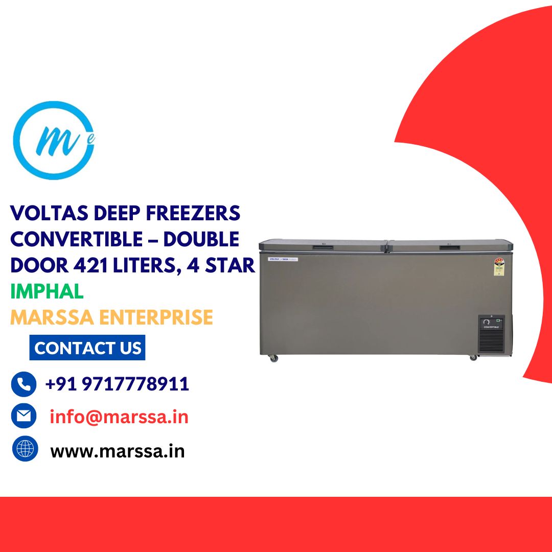 Voltas Deep Freezers Convertible – Double Door 421 Liters, 4 Star Imphal Marssa Enterprise