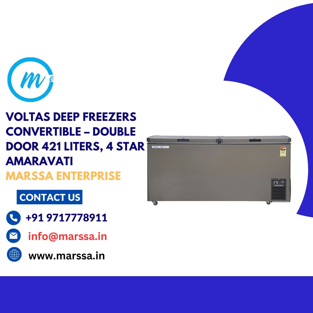 Voltas Deep Freezers Convertible – Double Door 421 Liters, 4 Star Amaravati Marssa Enterprise