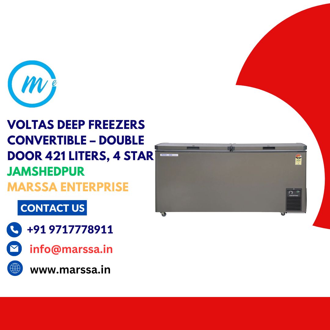 Voltas Deep Freezers Convertible – Double Door 421 Liters, 4 Star Jamshedpur Marssa Enterprise