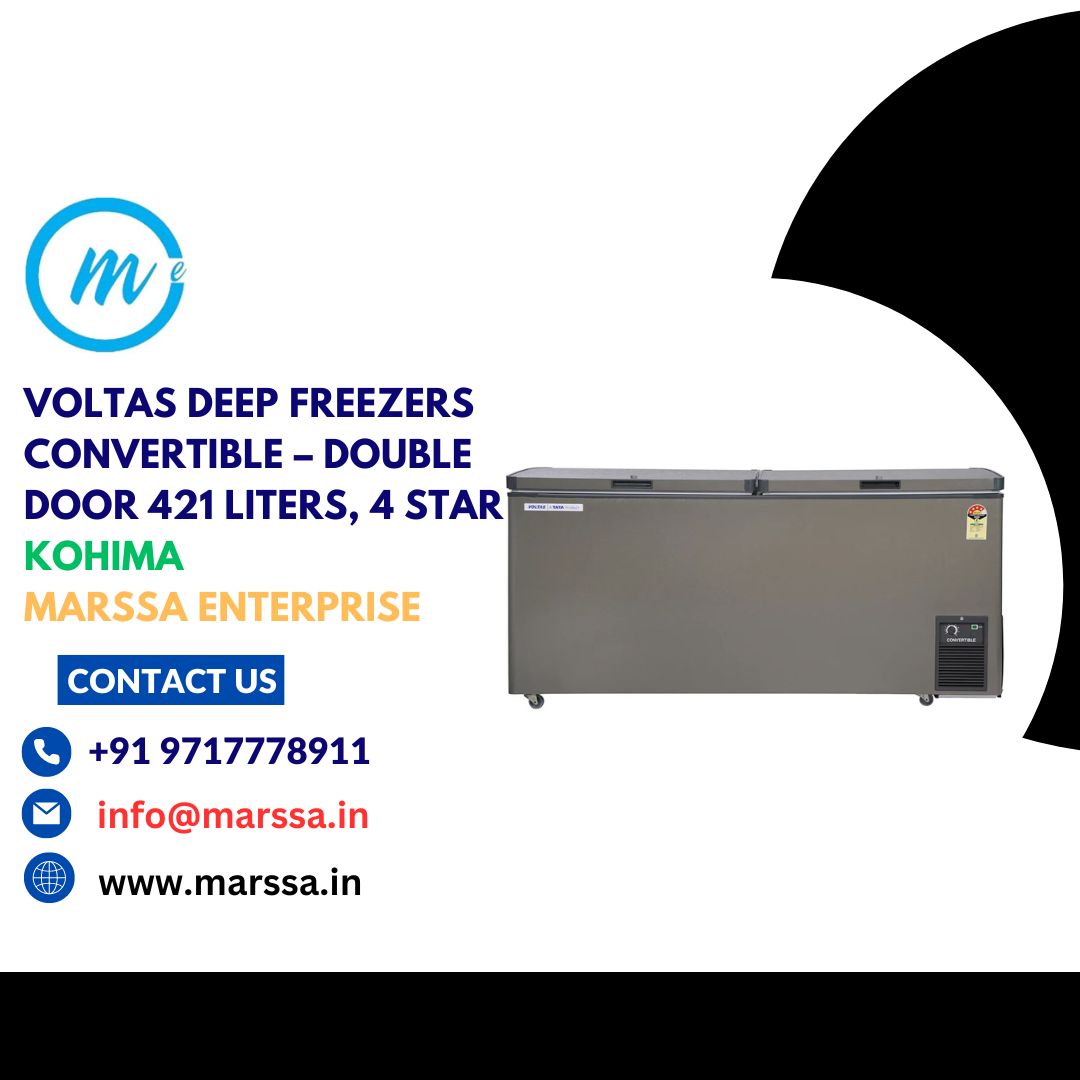 Voltas Deep Freezers Convertible – Double Door 421 Liters, 4 Star Kohima Marssa Enterprise