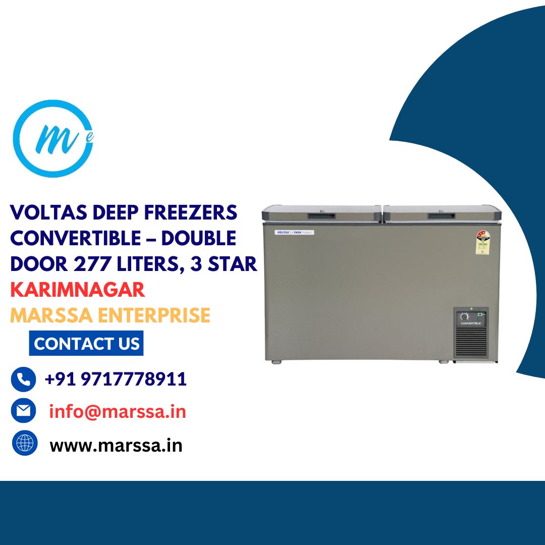 Voltas Deep Freezers Convertible – Double Door 277 Liters, 3 Star Karimnagar Marssa Enterprise