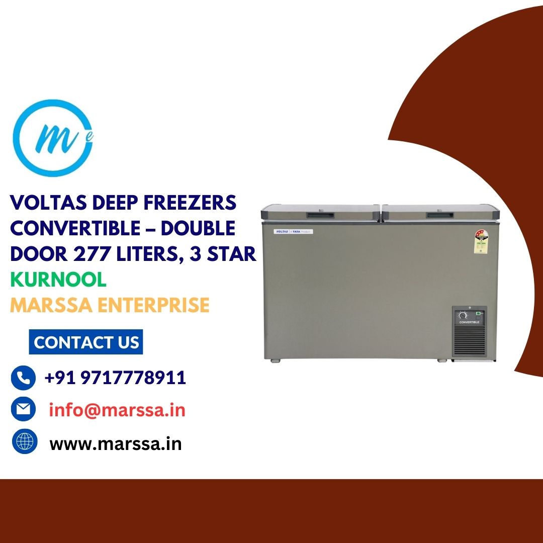 Voltas Deep Freezers Convertible – Double Door 277 Liters, 3 Star Kurnool Marssa Enterprise