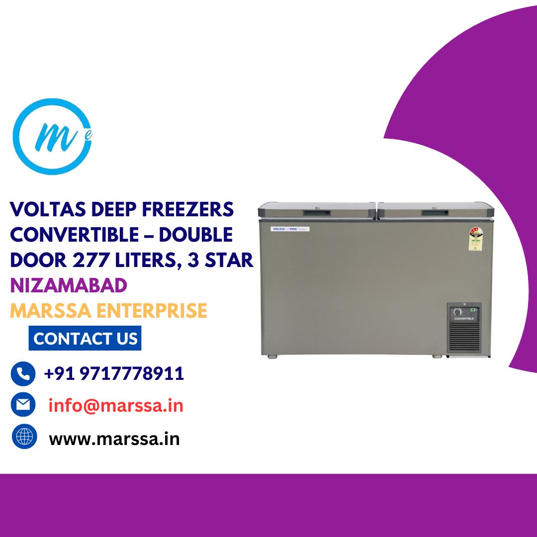 Voltas Deep Freezers Convertible – Double Door 277 Liters, 3 Star Nizamabad Marssa Enterprise