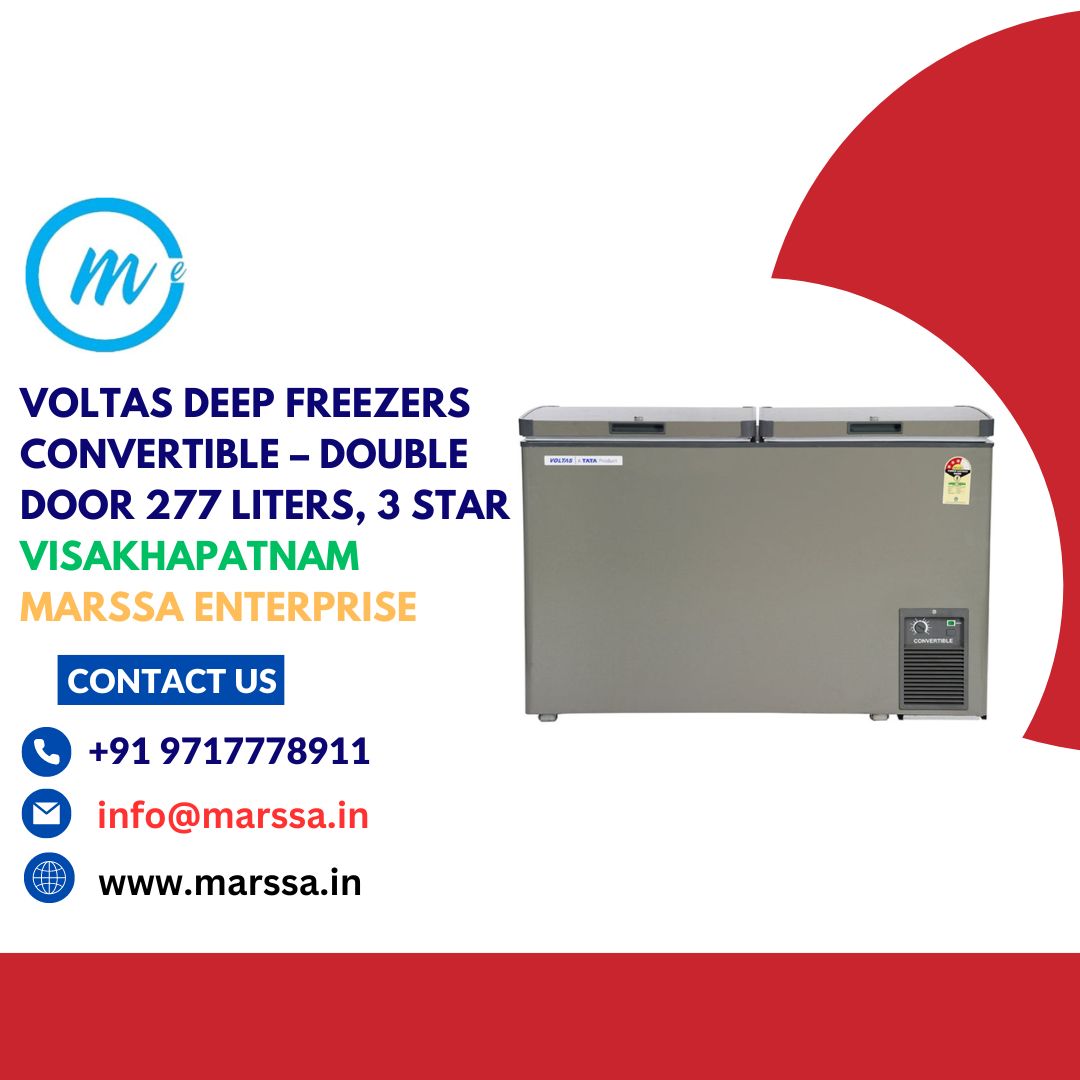 Voltas Deep Freezers Convertible – Double Door 277 Liters, 3 Star Visakhapatnam Marssa Enterprise