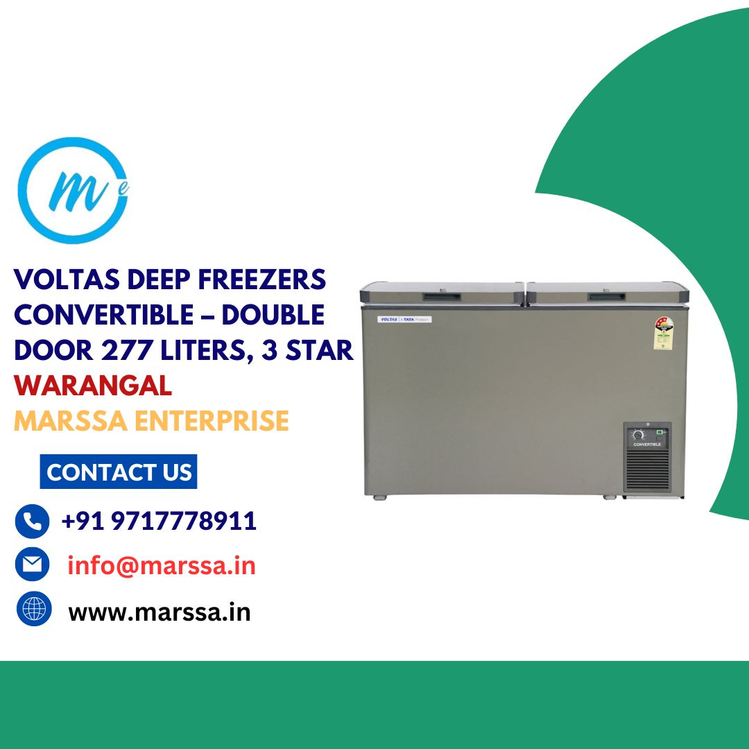 Voltas Deep Freezers Convertible – Double Door 277 Liters, 3 Star Warangal Marssa Enterprise