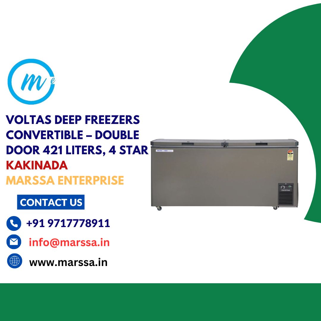 Voltas Deep Freezers Convertible – Double Door 421 Liters, 4 Star Kakinada Marssa Enterprise