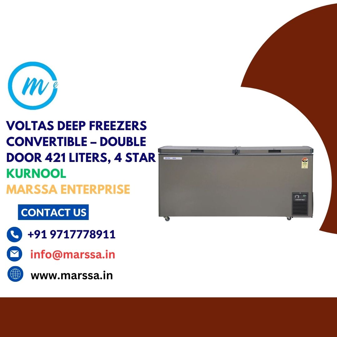 Voltas Deep Freezers Convertible – Double Door 421 Liters, 4 Star Kurnool Marssa Enterprise