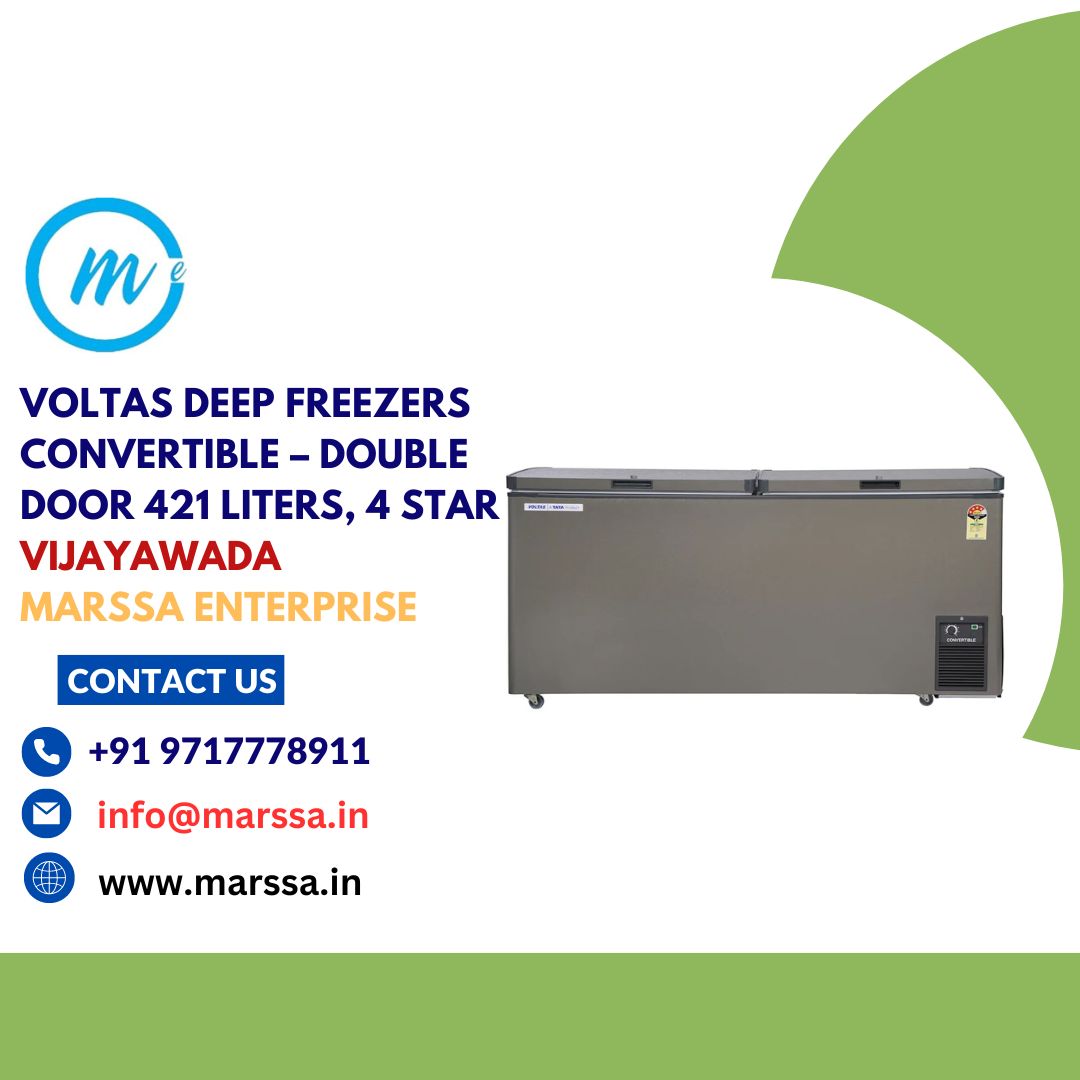 Voltas Deep Freezers Convertible – Double Door 421 Liters, 4 Star Vijayawada Marssa Enterprise