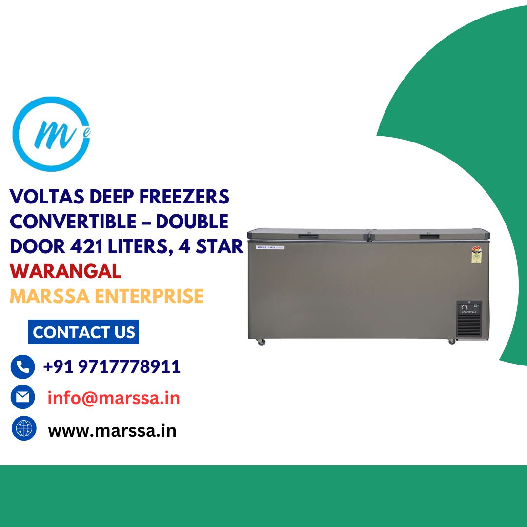 Voltas Deep Freezers Convertible – Double Door 421 Liters, 4 Star Warangal Marssa Enterprise