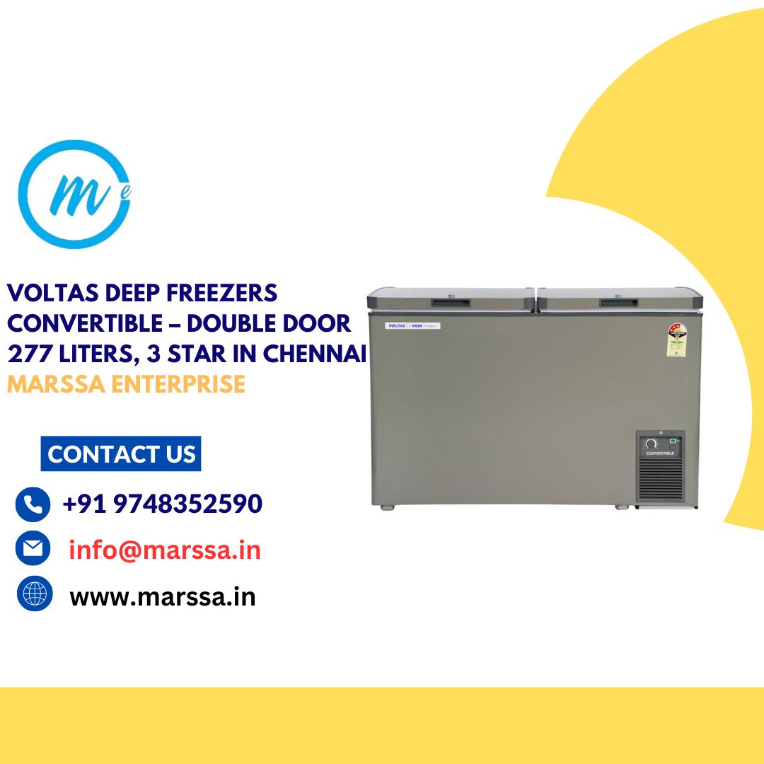 Voltas Deep Freezers Convertible – Double Door 277 Liters, 3 Star in Chennai Marssa Enterprise