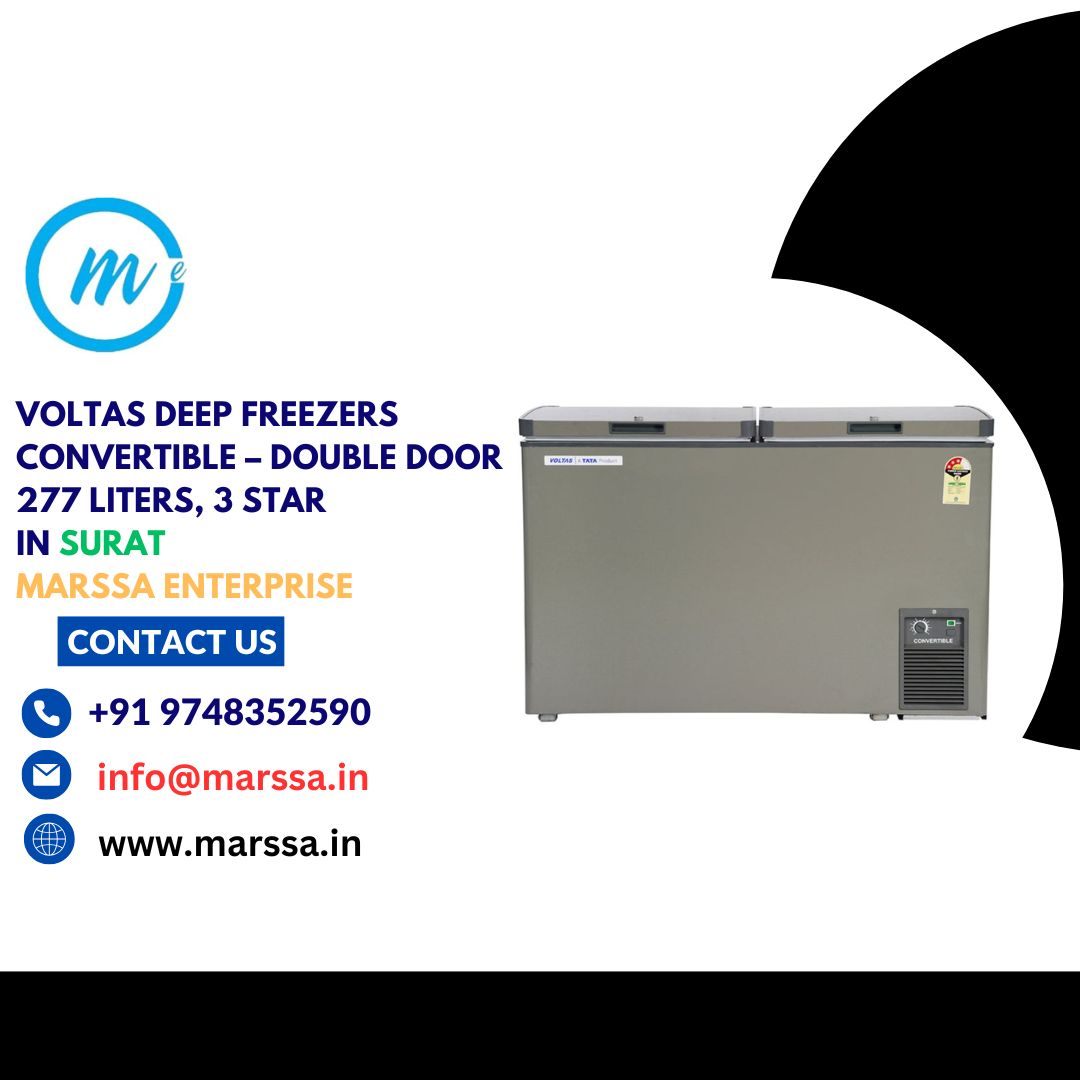 Voltas Deep Freezers Convertible – Double Door 277 Liters, 3 Star in Surat Marssa Enterprise