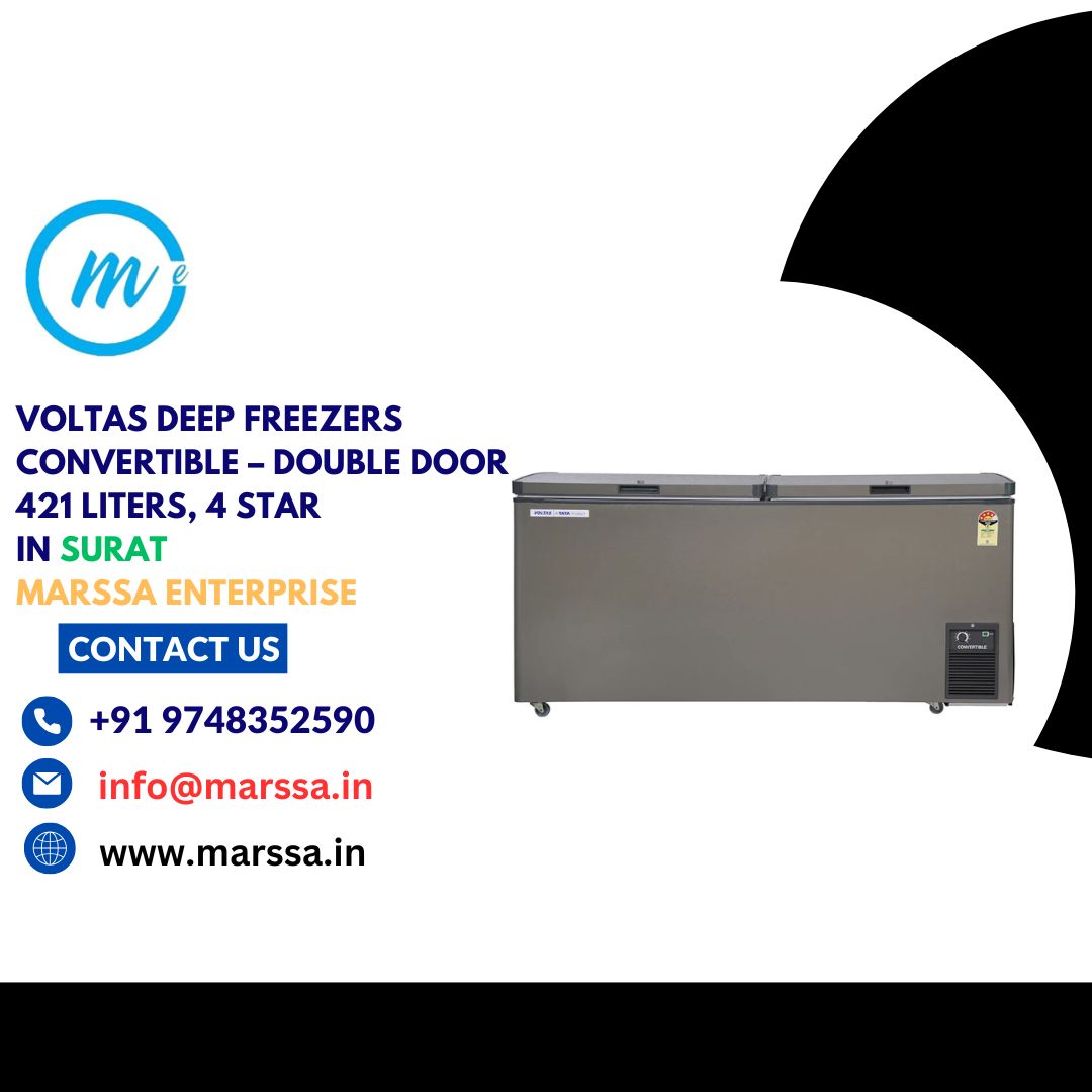 Voltas Deep Freezers Convertible – Double Door 421 Liters, 4 Star in Surat Marssa Enterprise