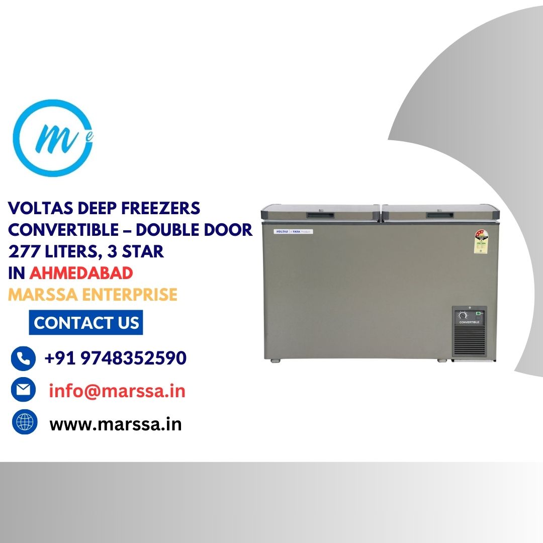 Voltas Deep Freezers Convertible – Double Door 277 Liters, 3 Star in Ahmedabad Marssa Enterprise