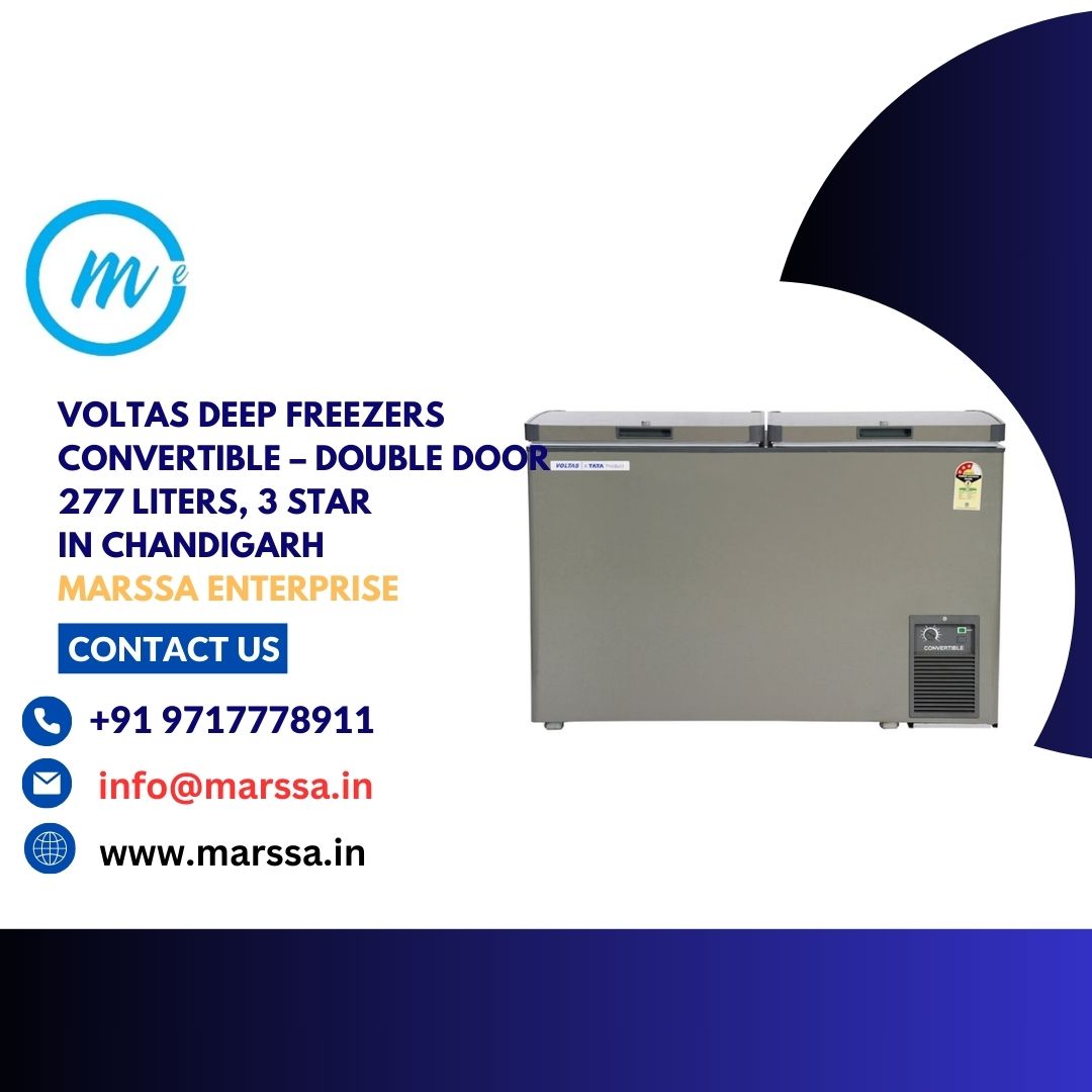 Voltas Deep Freezers Convertible – Double Door 277 Liters, 3 Star in Chandigarh Marssa Enterprise
