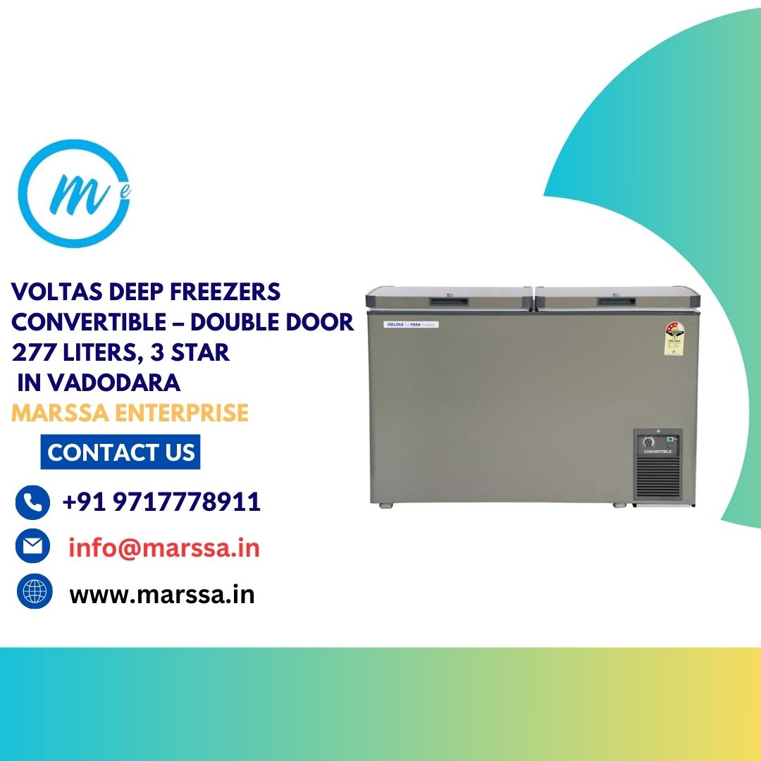 Voltas Deep Freezers Convertible – Double Door 277 Liters, 3 Star in Vadodara Marssa Enterprise
