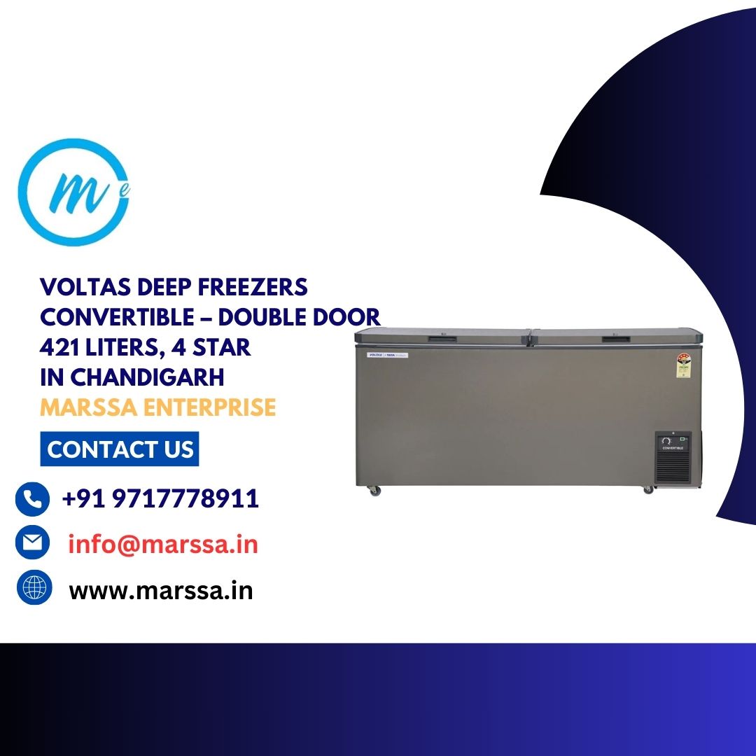 Voltas Deep Freezers Convertible – Double Door 421 Liters, 4 Star in Chandigarh Marssa Enterprise