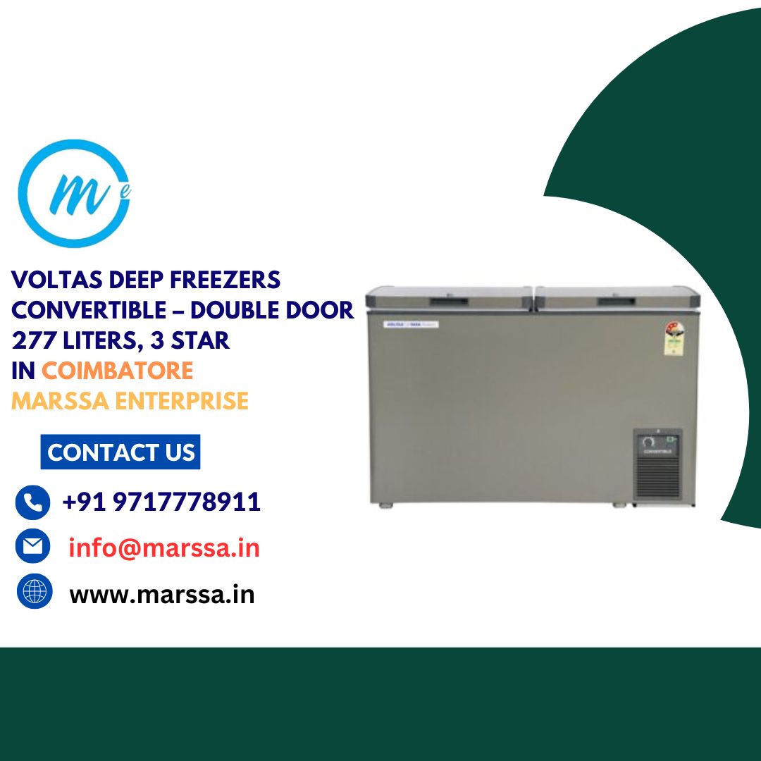 Voltas Deep Freezers Convertible – Double Door 277 Liters, 3 Star in Coimbatore Marssa Enterprise