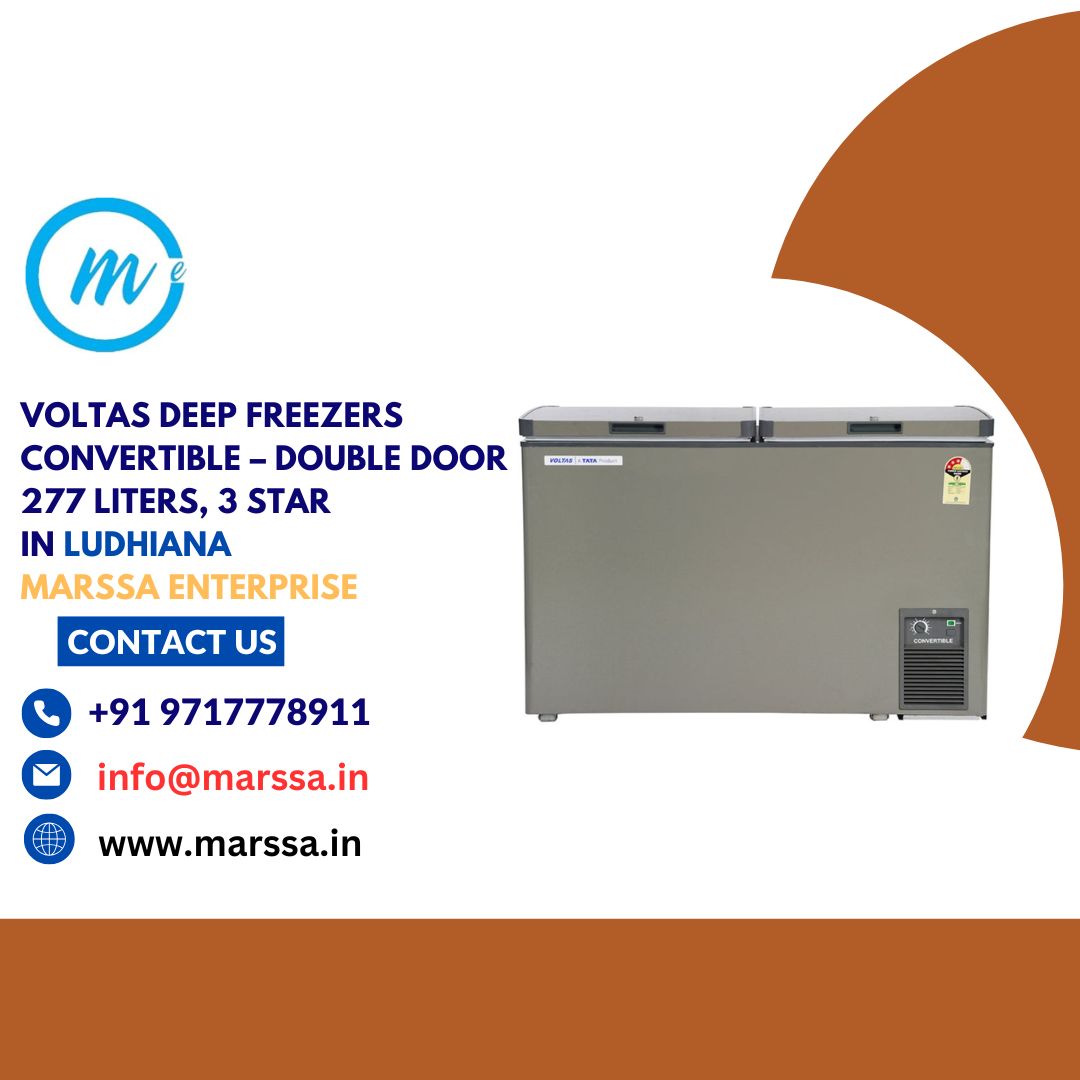 Voltas Deep Freezers Convertible – Double Door 277 Liters, 3 Star in Ludhiana Marssa Enterprise