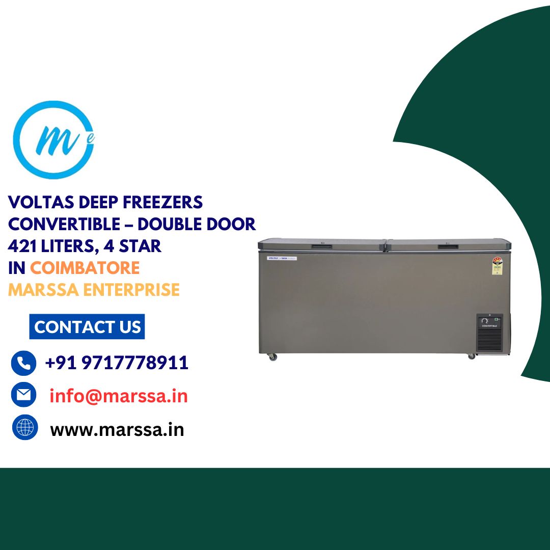 Voltas Deep Freezers Convertible – Double Door 421 Liters, 4 Star in Coimbatore Marssa Enterprise