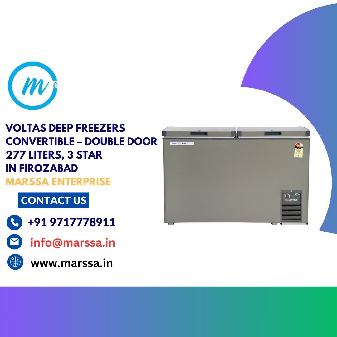 Voltas Deep Freezers Convertible – Double Door 277 Liters, 3 Star in Firozabad Marssa Enterprise