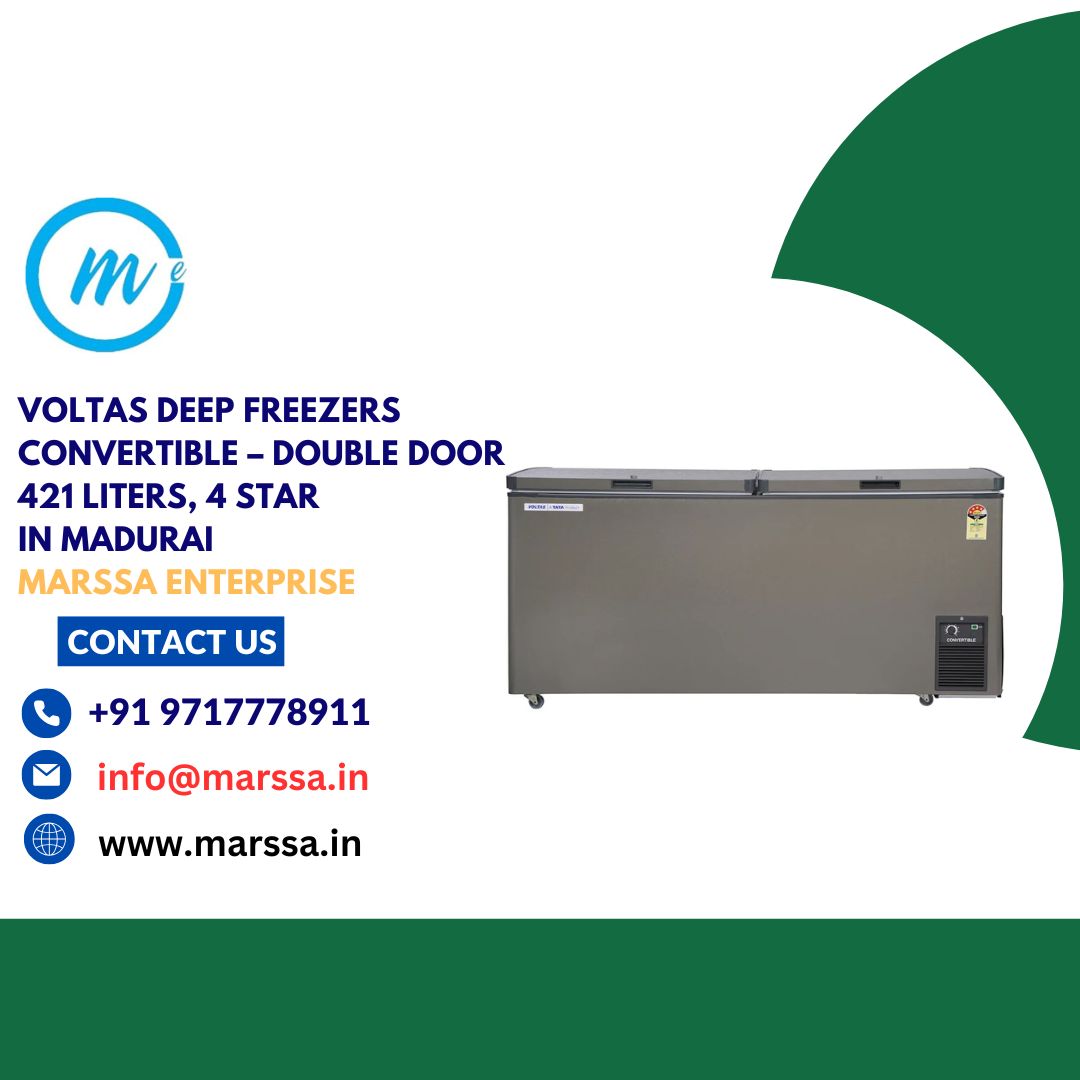 Voltas Deep Freezers Convertible – Double Door 421 Liters, 4 Star in Madurai Marssa Enterprise