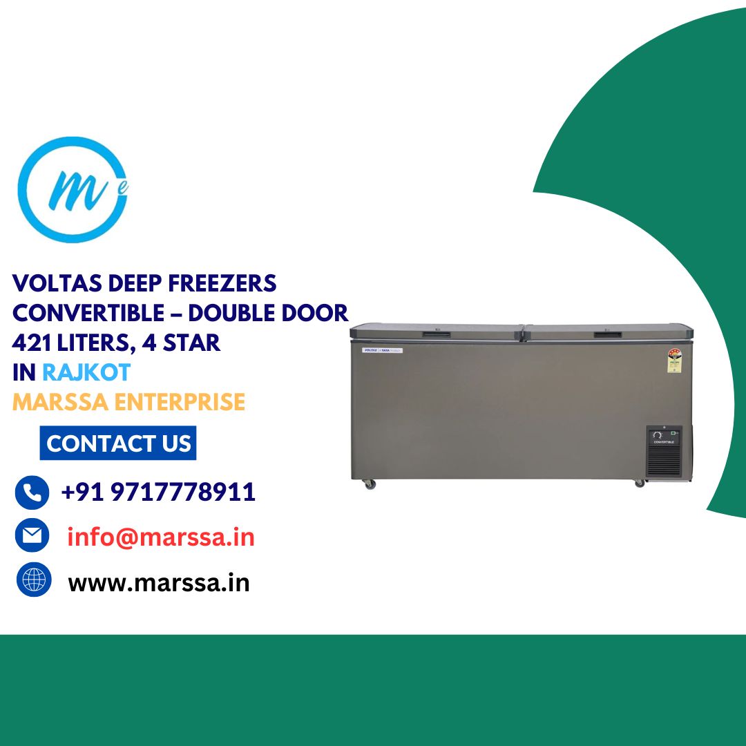 Voltas Deep Freezers Convertible – Double Door 421 Liters, 4 Star in Rajkot Marssa Enterprise