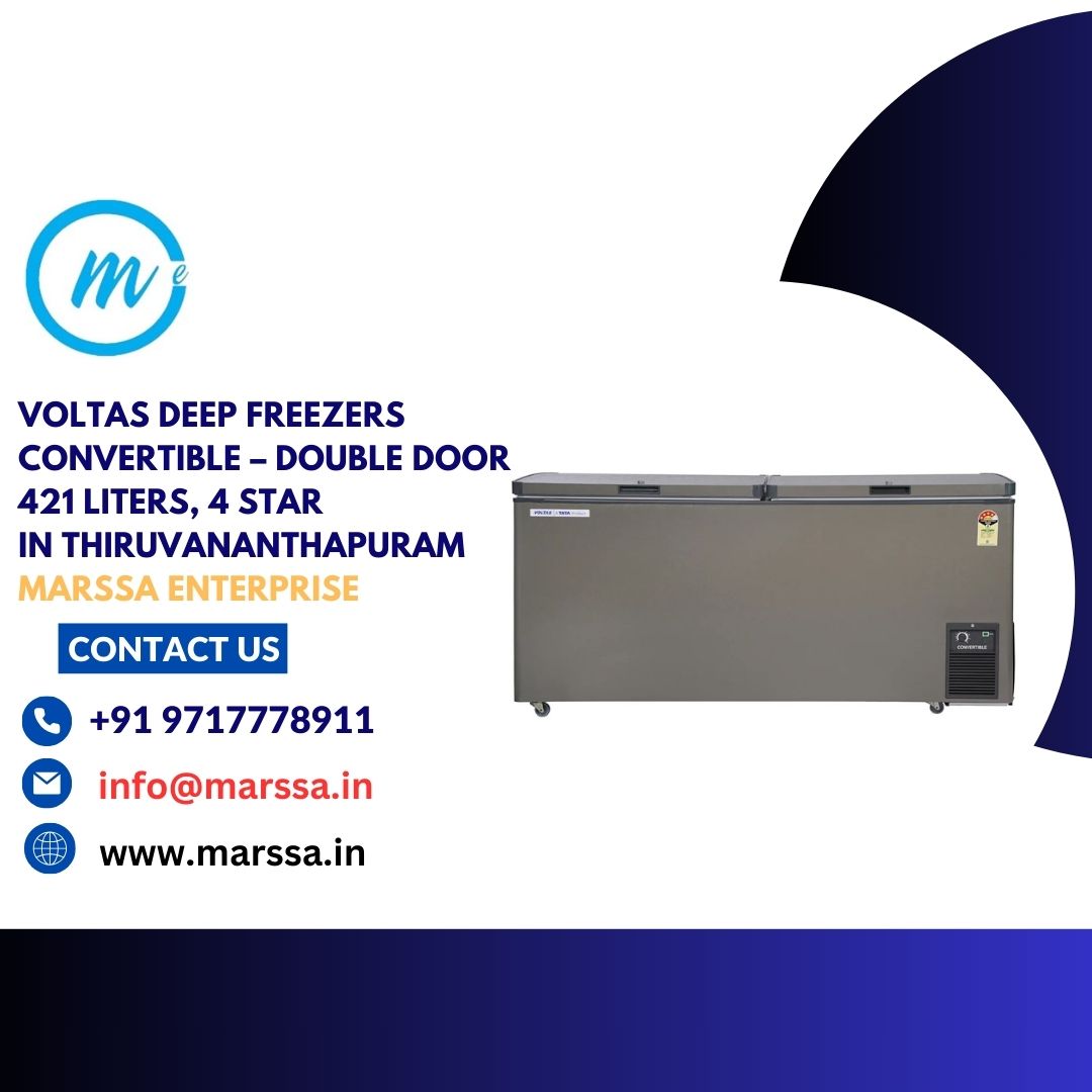 Voltas Deep Freezers Convertible – Double Door 421 Liters, 4 Star in Thiruvananthapuram Marssa Enterprise