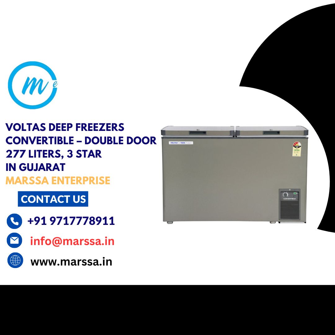 Voltas Deep Freezers Convertible – Double Door 277 Liters, 3 Star in Gujarat Marssa Enterprise