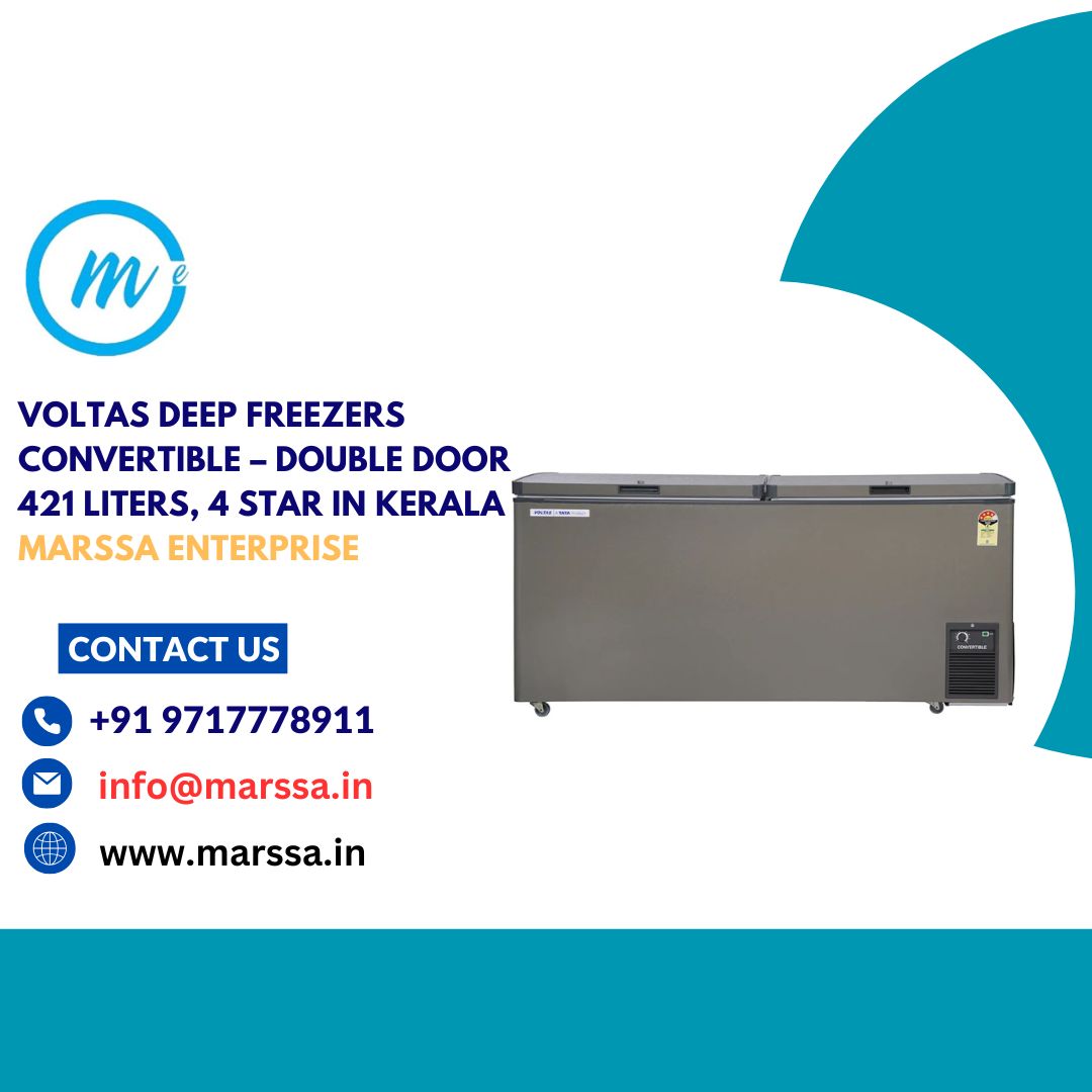 Voltas Deep Freezers Convertible – Double Door 421 Liters, 4 Star in Kerala Marssa Enterprise