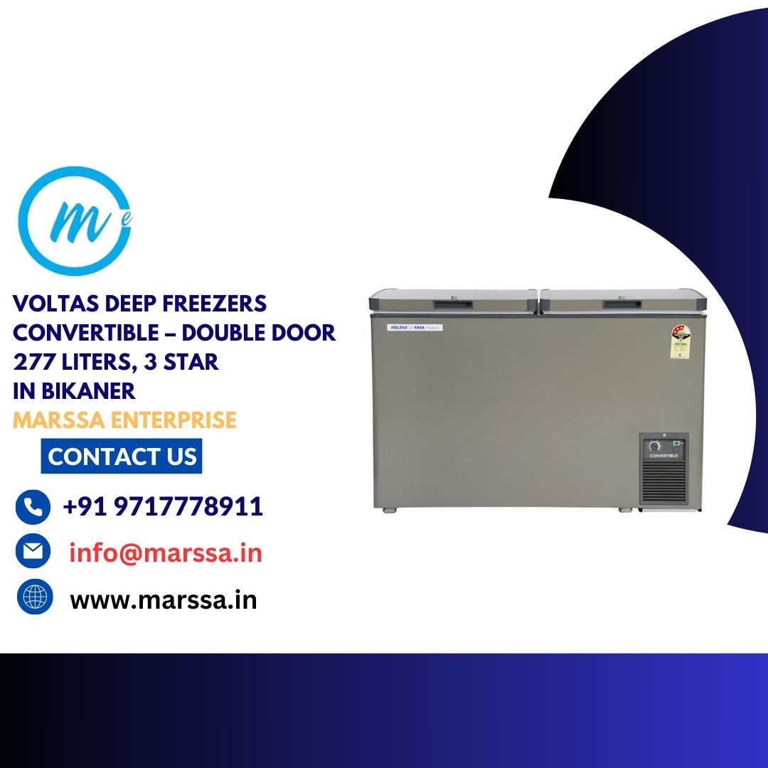 Voltas Deep Freezers Convertible – Double Door 277 Liters, 3 Star in Bikaner Marssa Enterprise